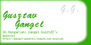 gusztav gangel business card